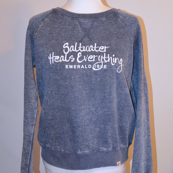 Blue 84 Cotton Blend Emerald Island Sweatshirt - Size S - Picture 1 of 7